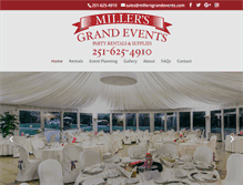 Tablet Screenshot of millersgrandevents.com